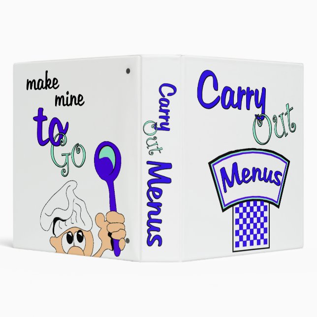 Carry Out Menus Organizer Binder (Background)