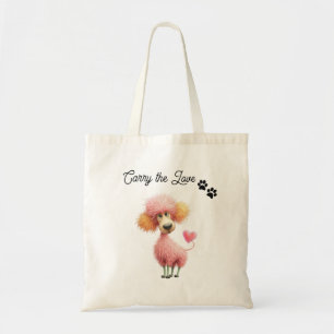 Carry the Love Tote Bag – Cute Poodle Dog Tote