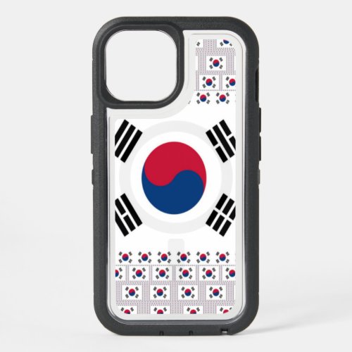 Carry the Spirit South Korea National Flag Colors iPhone 15 Case