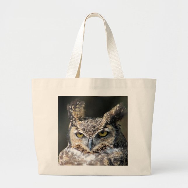 Carry tote with Great-Horned Owl. (Front)