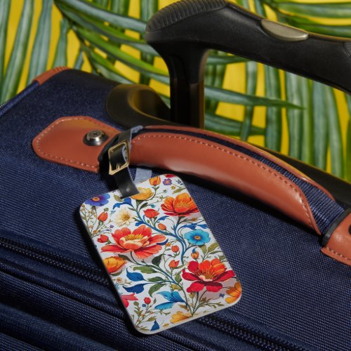 Carry Your Dreams with You Floral Fantasy Luggage Tag