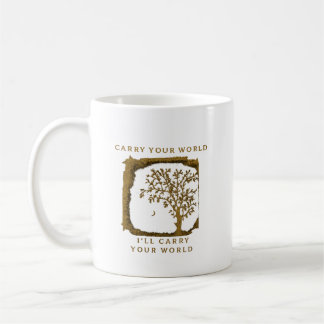 Carry Your World – Golden Design Coffee Mug
