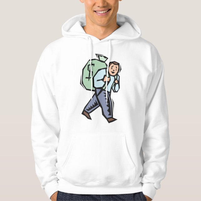 Carrying A Bag Of Money Hoodie (Front)