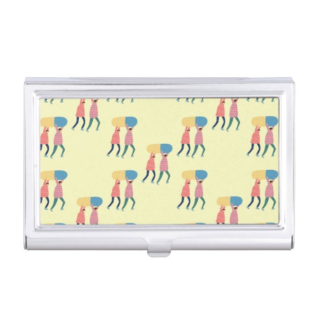 Carrying A Pill Pattern Business Card Case (Front)