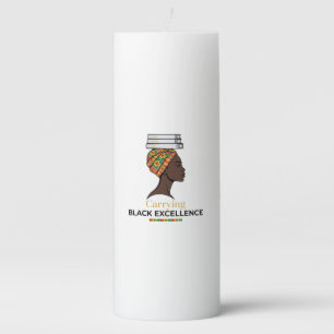  Carrying Black Excellence - Kente Headwrap Books  Pillar Candle