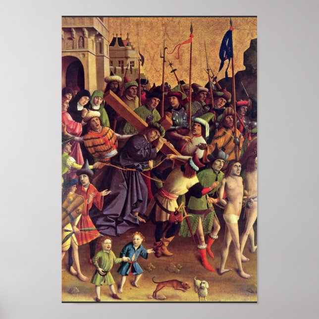 Carrying The Cross By Meister Der Darmstädter Pass Poster (Front)