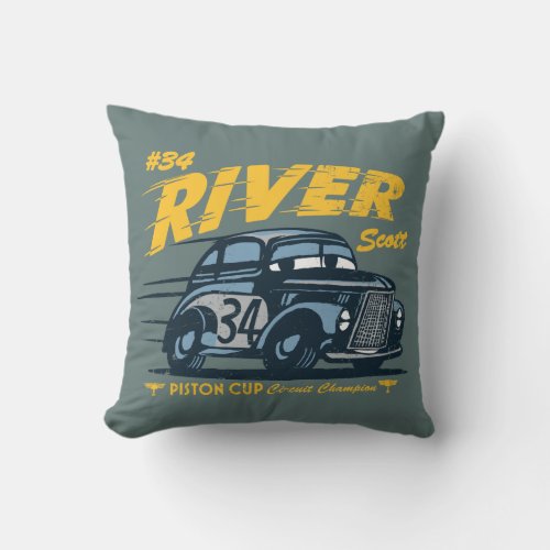 Cars 3  34 River Scott Throw Pillow