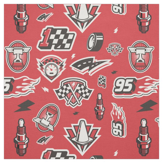 Cars 3 | 95 Lightning McQueen Speed Pattern Fabric (Swatch)