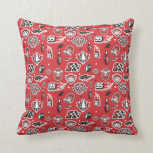 Cars 3 95 Lightning McQueen Speed Pattern Throw Pillow