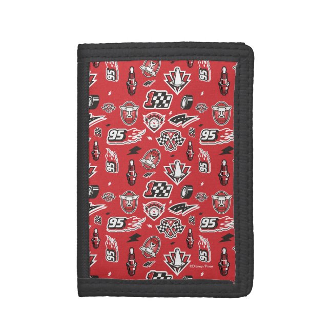 Cars 3 | 95 Lightning McQueen Speed Pattern Trifold Wallet (Front Vertical)