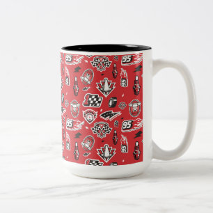 Cars 3   95 Lightning McQueen Speed Pattern Two-Tone Coffee Mug