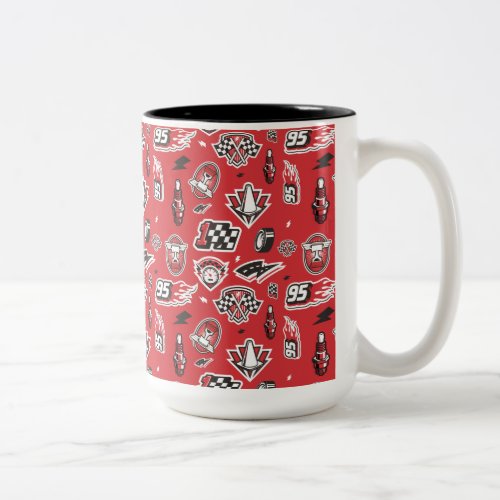 Cars 3  95 Lightning McQueen Speed Pattern Two_Tone Coffee Mug