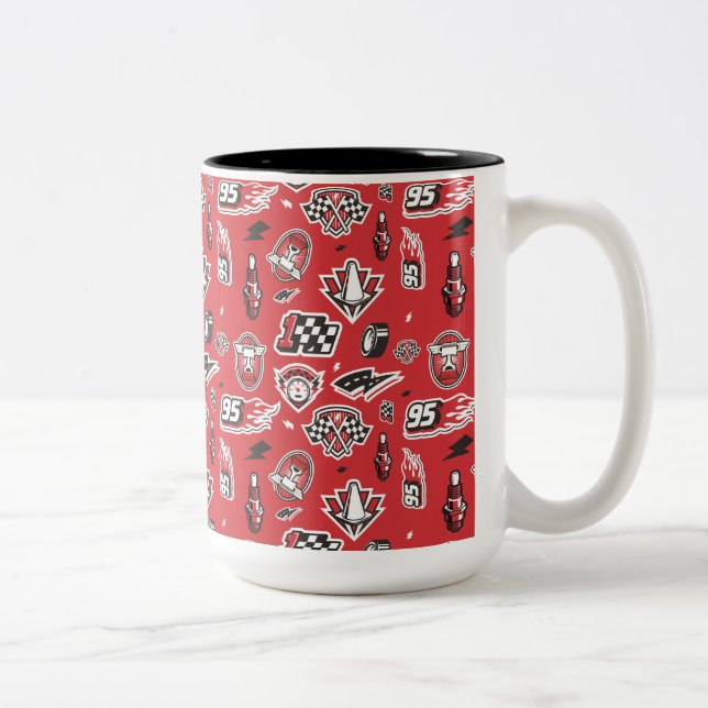 Cars 3 | 95 Lightning McQueen Speed Pattern Two-Tone Coffee Mug (Right)