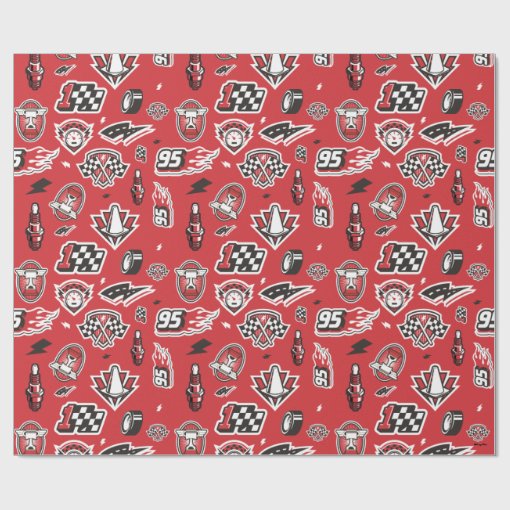 Cars 3 95 Lightning McQueen Speed Pattern Wrapping Paper Zazzle
