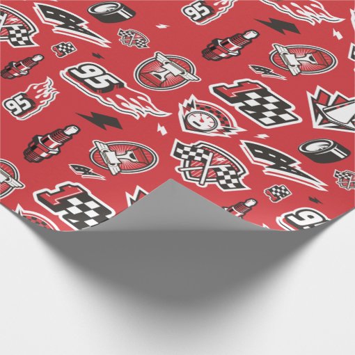 Cars 3 95 Lightning McQueen Speed Pattern Wrapping Paper Zazzle