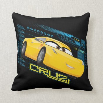 Cars 3 | Cruz Control Throw Pillow by DisneyPixarCars at Zazzle