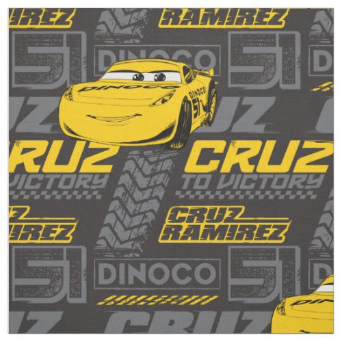 Cars 3  Cruz Ramirez _ Cruz to Victory Pattern 2 Fabric