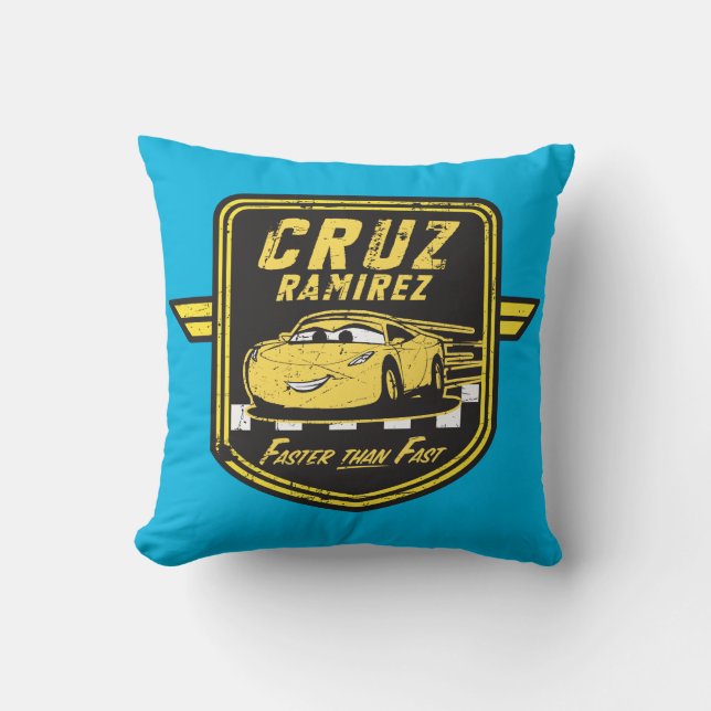 Cars 3 | Cruz Ramirez - Faster than Fast Throw Pillow (Front)