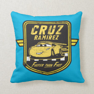 Cars 3   Cruz Ramirez - Faster than Fast Throw Pillow