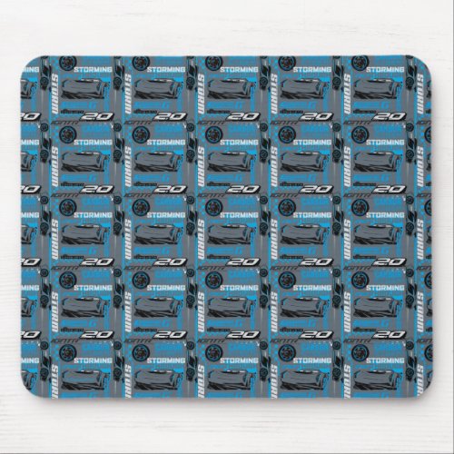 Cars 3  Jackson Storm _ Storming Through Pattern Mouse Pad