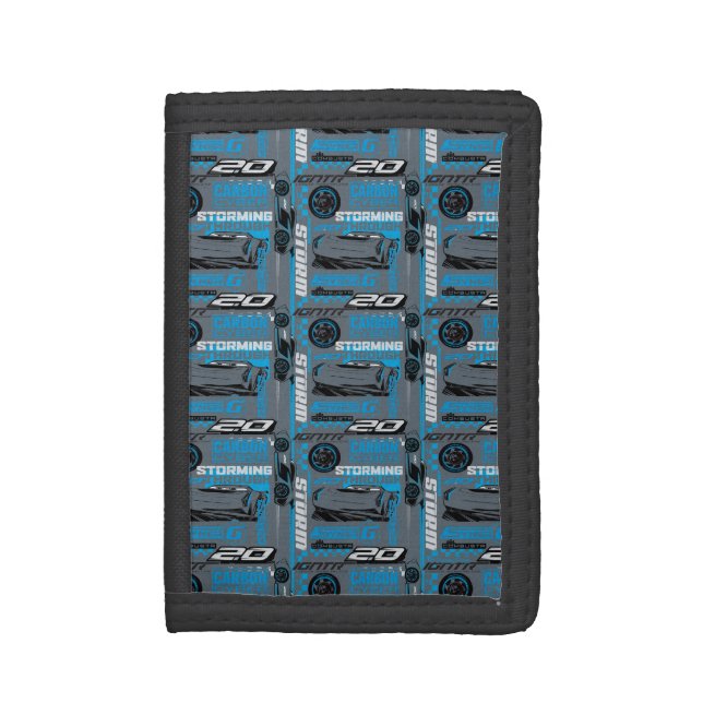 Cars 3 | Jackson Storm - Storming Through Pattern Tri-fold Wallet (Front Vertical)