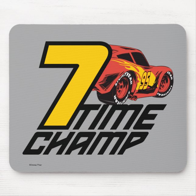Cars 3 | Lightning McQueen - 7 Time Champ Mouse Pad (Front)