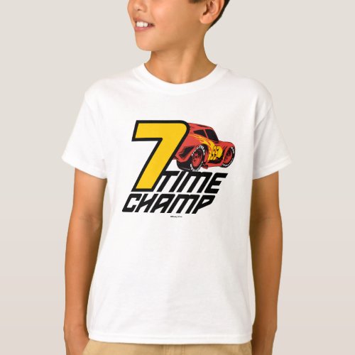 Cars 3  Lightning McQueen _ 7 Time Champ T_Shirt