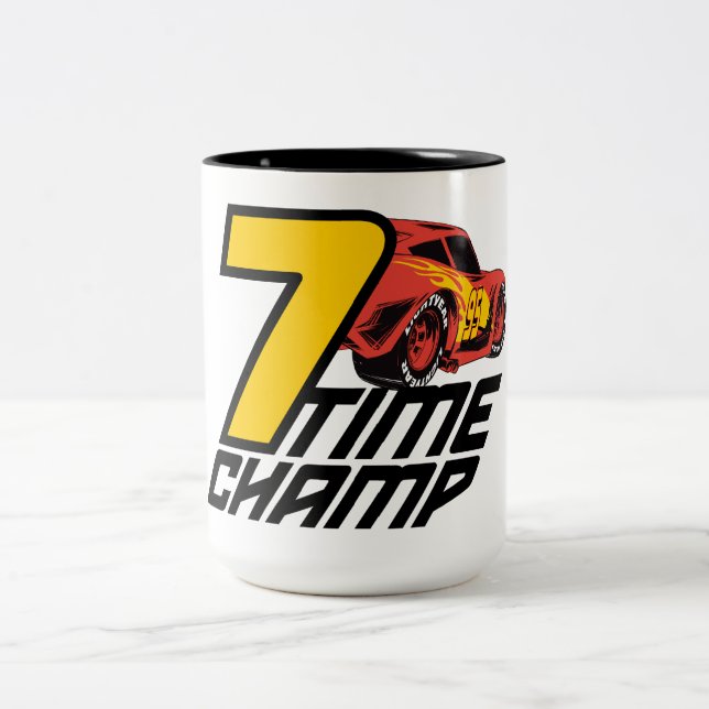 Cars 3 | Lightning McQueen - 7 Time Champ Two-Tone Coffee Mug (Center)