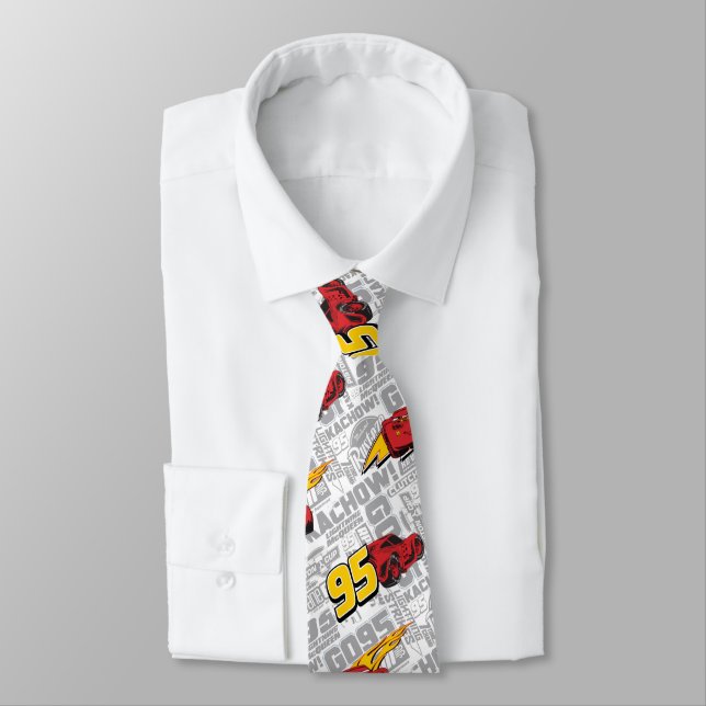 Cars 3 | Lightning McQueen 95 Pattern Neck Tie (Tied)