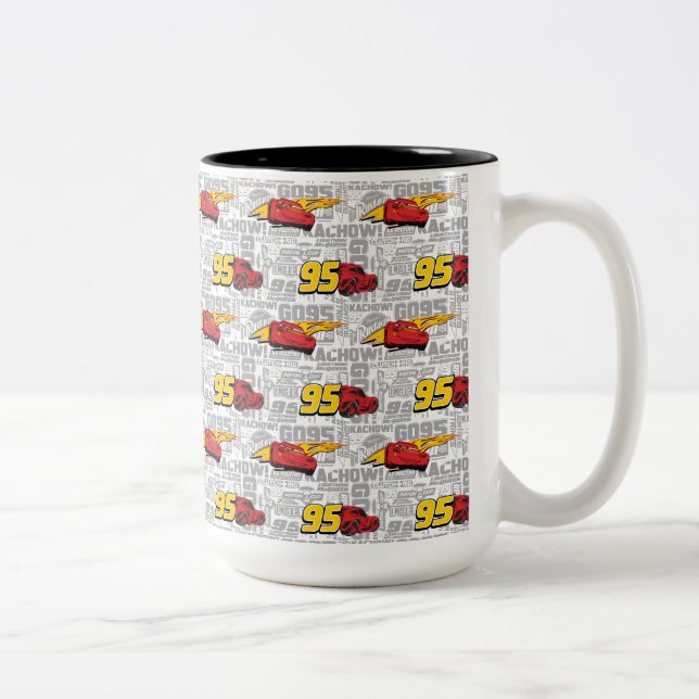 Cars 3 | Lightning McQueen 95 Pattern Two-Tone Coffee Mug (Right)