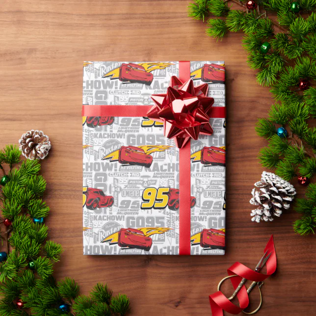 Cars 3 Lightning McQueen 95 Pattern Wrapping Paper Zazzle