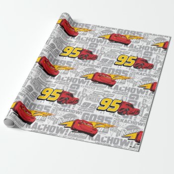 Cars 3 | Lightning Mcqueen 95 Pattern Wrapping Paper by DisneyPixarCars at Zazzle