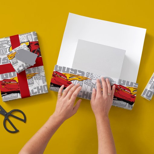 Cars 3 Lightning McQueen 95 Pattern Wrapping Paper Zazzle