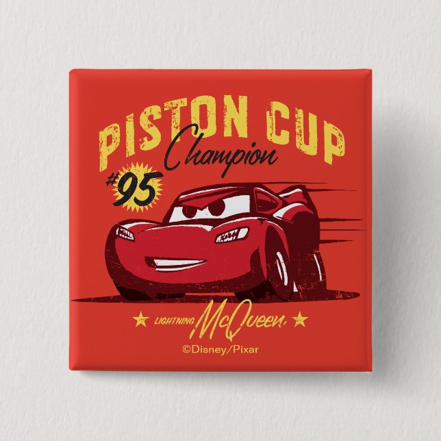 Cars 3 | Lightning McQueen - #95 Piston Cup Champ Button (Front)