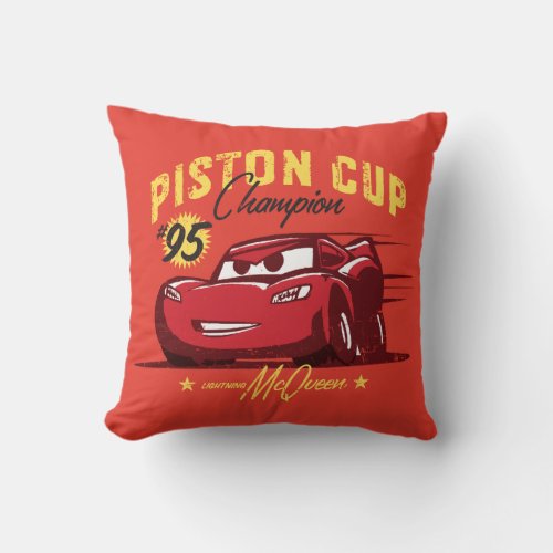 Cars 3  Lightning McQueen _ 95 Piston Cup Champ Throw Pillow