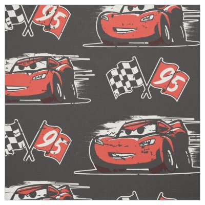 Cars 3 | Lightning McQueen Flag Pattern Fabric