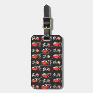 Cars 3   Lightning McQueen Flag Pattern Luggage Tag