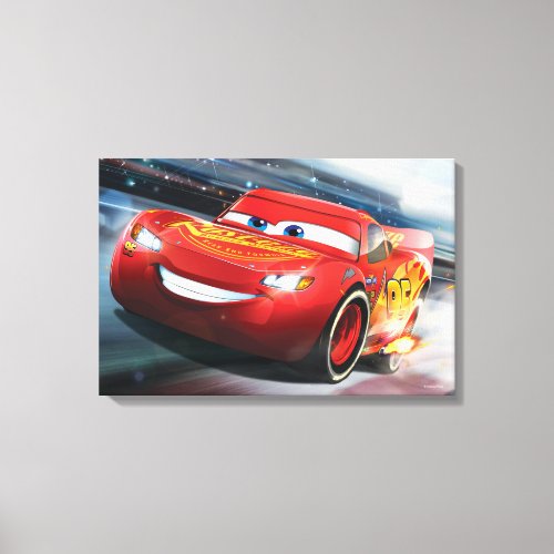Cars 3  Lightning McQueen _ Full Throttle Canvas Print