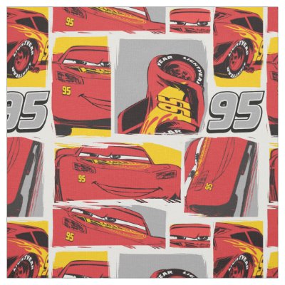 Cars 3 | Lightning McQueen Go 95 Pattern Fabric