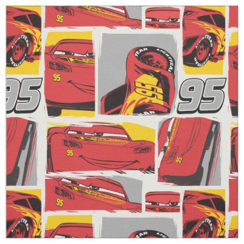 Cars 3  Lightning McQueen Go 95 Pattern Fabric
