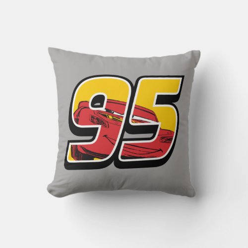 Cars 3  Lightning McQueen Go 95 Throw Pillow