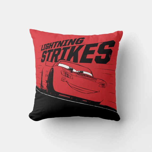 Cars 3 | Lightning McQueen - Lightning Strikes Throw Pillow (Front)