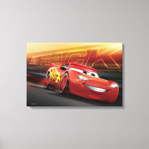 Cars 3  Lightning McQueen _ See You on the Track Canvas Print