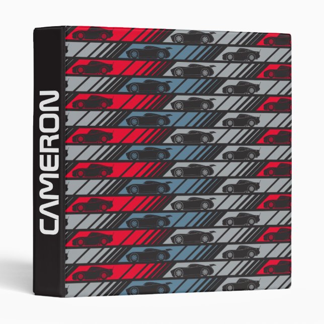 Cars 3 | Speeding Ahead Pattern 3 Ring Binder (Front/Spine)
