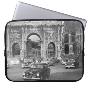 Cars and ancient monuments Rome Italyvintage, ital Laptop Sleeve