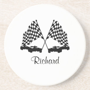 Cars and Checker Flag Race Personal Coaster