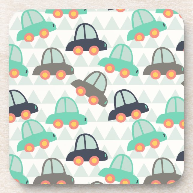Cars and More Cars Beverage Coaster (Front)