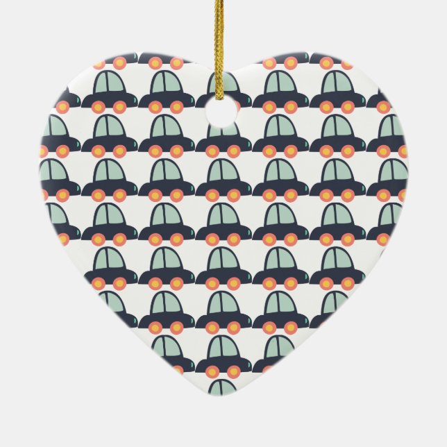 Cars and More Cars Ceramic Ornament (Back)