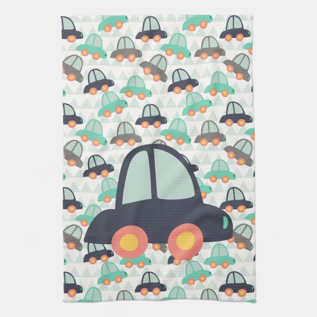 Cars and More Cars Kitchen Towel (Vertical)