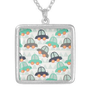 Cars and More Cars Silver Plated Necklace
